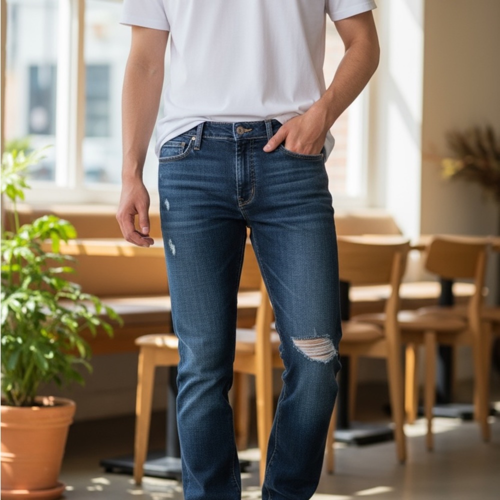 Joes Jeans Blue Denim Vintage Reserve 1971 Skinny Ankle W29 Stretch USA Mid Rise